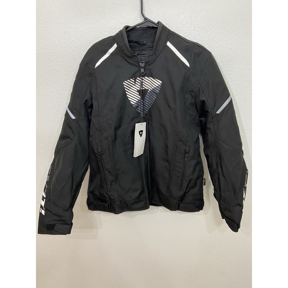 Revit Women's Sprint H20 Black Waterproof Motorcycle Jacket Size L NWT